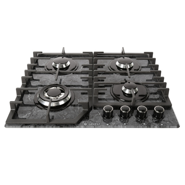 Встраиваемая варочная панель Газовая Gefest 2232-01 Р53, 60 см, цвет Чёрный