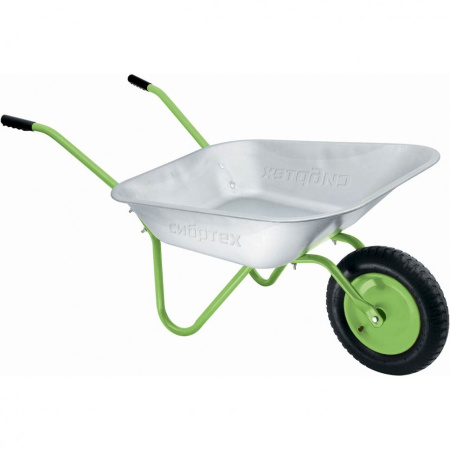 Тачка садовая Сибртех облегченная грузоподъемность 90 кг, объем 65 л, 1 кол