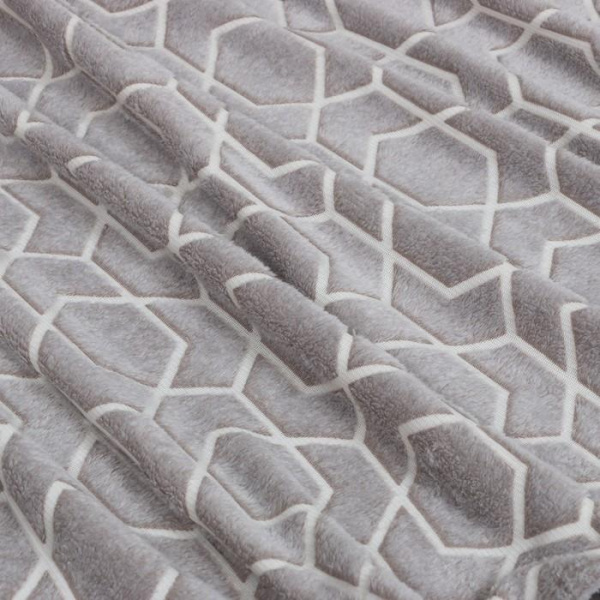 Плед Этель Геометрия 200х220 корал-флис светящийся в темноте 7880902