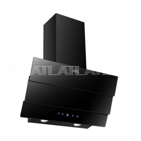 Вытяжка наклонная, настенная, ATL 3489 LCD, цвет Чёрный, ширина 60см.