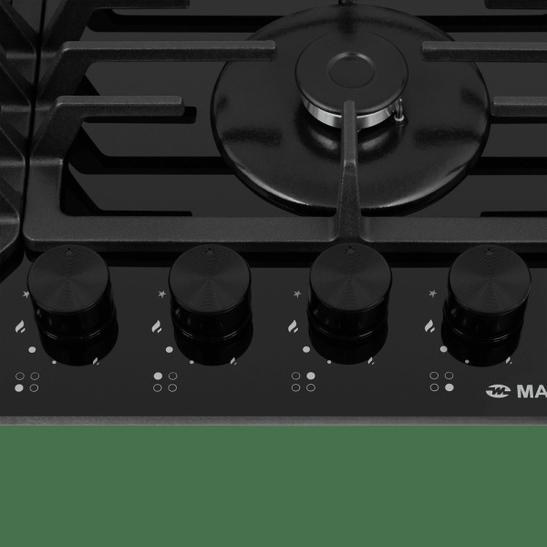 Встраиваемая варочная панель Газовая Maunfeld EGHG.64.43CB\G, 59 см, цвет Чёрный