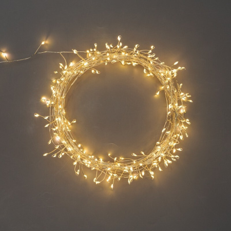 Гирлянда светодиодная Neon Night Роса Фейерверк 10 м 250 LED теплый белый с контроллером 303-436