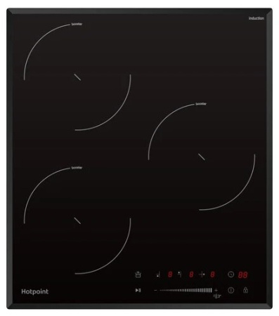 Встраиваемая варочная панель Индукционная Hotpoint HS 1445 BA, 45 см, цвет Чёрный