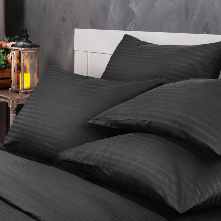Набор наволочек Verossa Stripe 50/70 2 шт. Black Сатин 730617