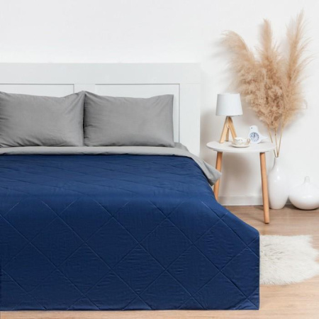 Покрывало LoveLife 180х210 микрофибра синий 7581264