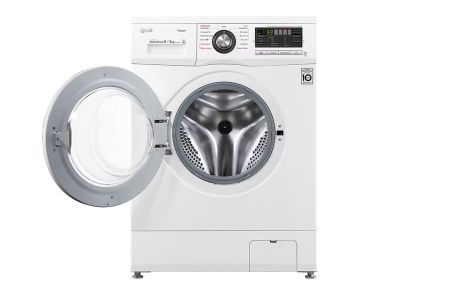 Стиральная машина с фронтальной загрузкой LG F1496ADS3, Max загрузка - 8кг, Max отжим - 1 400об/мин., цвет Белый