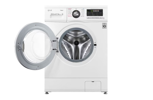 Стиральная машина с фронтальной загрузкой LG F1496ADS3, Max загрузка - 8кг, Max отжим - 1 400об/мин., цвет Белый