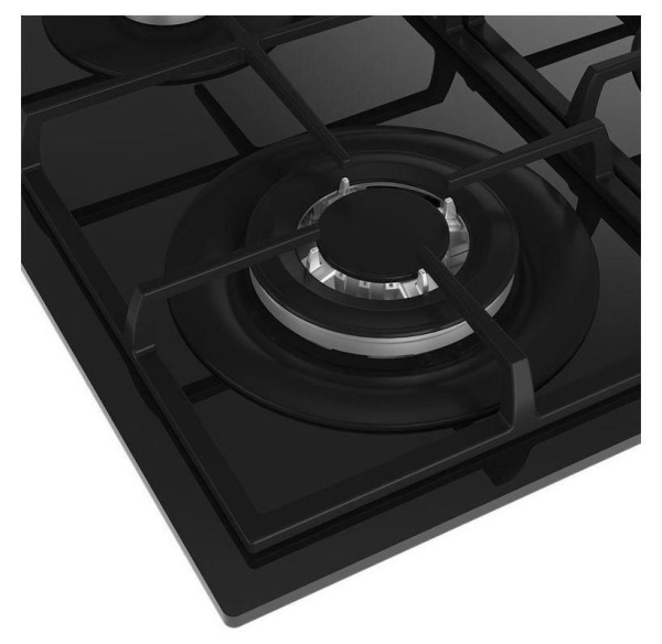 Встраиваемая варочная панель Газовая Hotpoint HG 62FA/BK, 58,5 см, цвет Чёрный