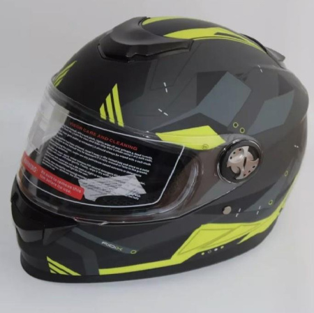 Мотошлем RACER BLD-M62 (XL) серый/желтый