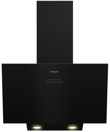 Вытяжка наклонная, настенная, Hotpoint HPHV 63LT BL, цвет Чёрный, ширина 59см.