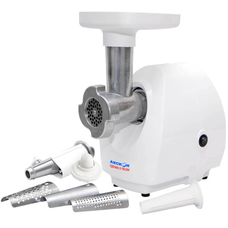 Мясорубка Аксион М25.04, цвет Белый, производительность 1,7 кг/мин, мощность 1 500 Вт