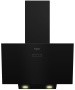 Вытяжка наклонная, настенная, Hotpoint HPHV 63LT BL, цвет Чёрный, ширина 59см.