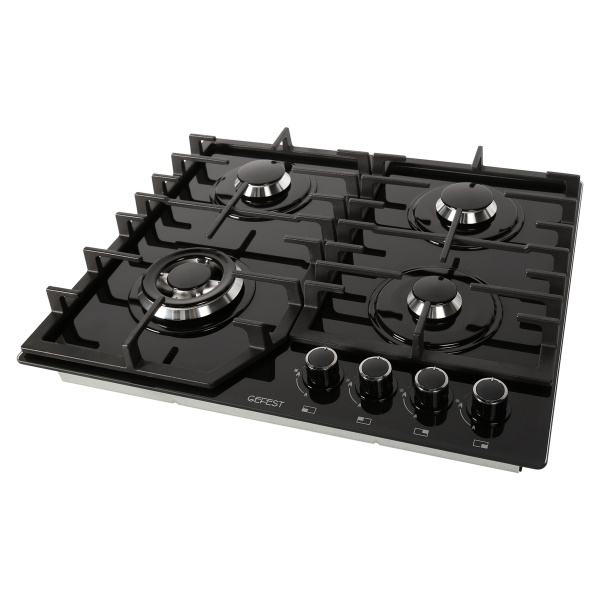 Встраиваемая варочная панель Газовая Gefest 2232-01 Р, 60 см, цвет Чёрный