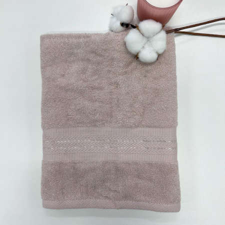 Полотенце Fine Line 50/90 бордюр Колосок Махра 400 гр/м2 Пыльная Роза A27477