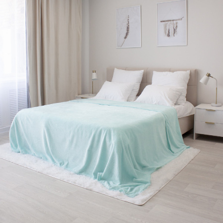 Плед Casa Conforte Nonna Inspiration 220х240 микрофибра ментоловый 6155070