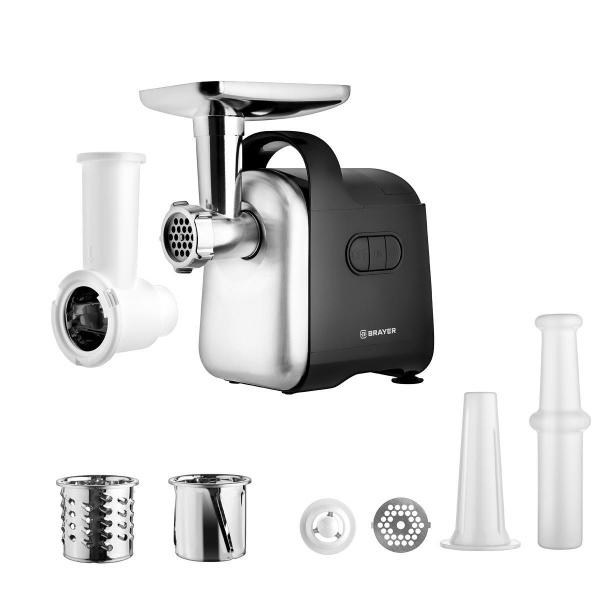 Мясорубка Brayer 1602BR, цвет Чёрный, производительность 2 кг/мин, мощность 2 000 Вт