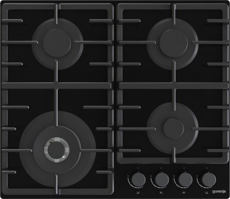 Встраиваемая варочная панель Газовая Gorenje GTW641BHF, 60 см, цвет Чёрный