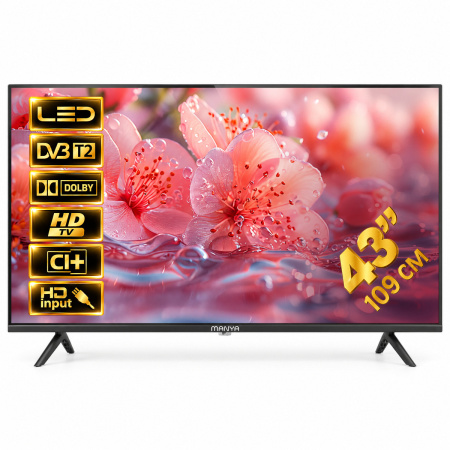 43" (109см) Телевизор Manya 43MF13B, FHD 1920x1080, Цвет Чёрный