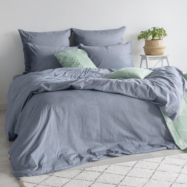 КПБ 1,5 сп Verossa Melange Indigo 50/70 Меланж 775846