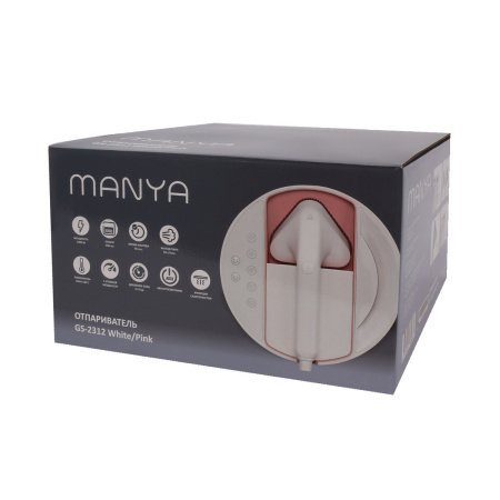 Отпариватель Manya GS-2312 Бело-Пудровый