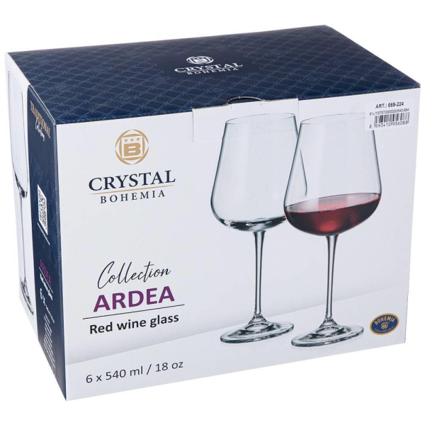 Набор бокалов для вина Crystal Bohemia Amundsen/Ardea 6 пр. 540 мл 669-224