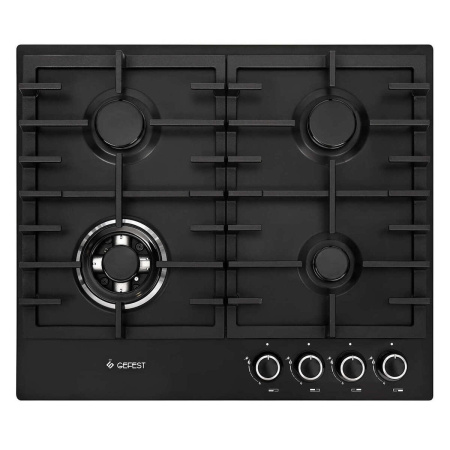 Встраиваемая варочная панель Газовая Gefest ПВГ 1214-01 К2, 60 см, цвет Чёрный