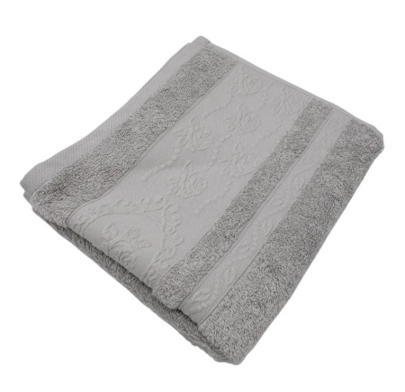 Полотенце ТМ Gala 50/90 бордюр Этель Махра 400 г/м2 Жемчужно-серый 739952