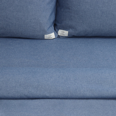 КПБ Евро Этель Denim 50/70 Жатый хлопок Синий 10245419