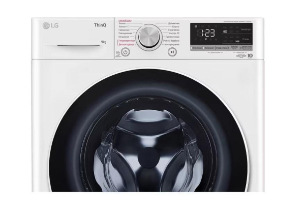 Стиральная машина с фронтальной загрузкой LG F4V5VS0W, Max загрузка - 9кг, Max отжим - 1 400об/мин., цвет Белый