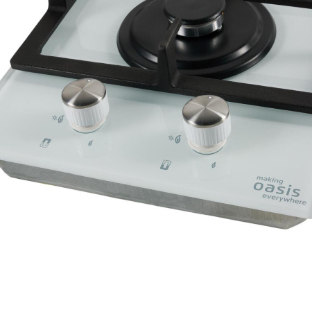 Встраиваемая варочная панель Газовая Oasis P-GWD, 29 см, цвет Белый