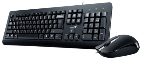 Проводной комплект клавиатура + мышь Genius KM-160 (USB) Black