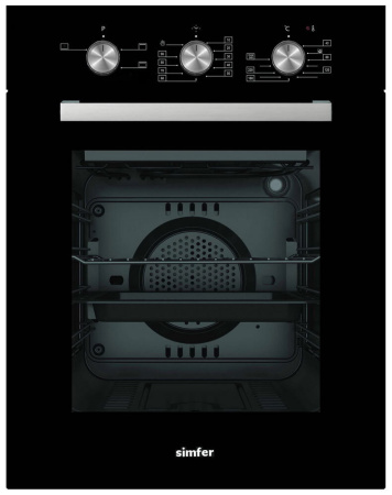 Встраиваемый Электрический духовой шкаф Simfer B4EB14006, цвет Чёрный
