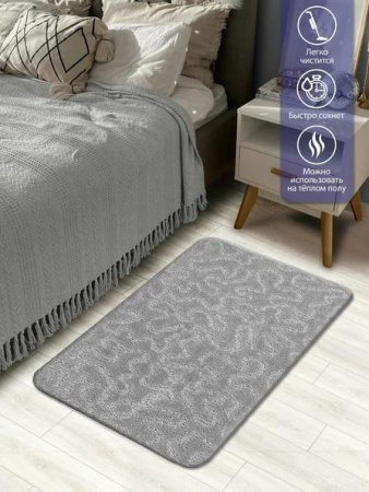 Коврик Shahintex для ванной РР 50*80 003 серый 50 813759