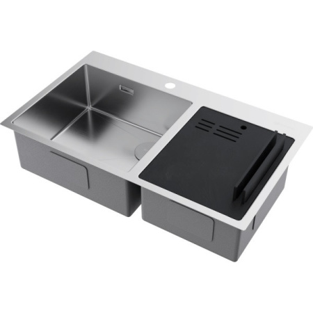 Кухонная мойка Omoikiri Akisame 86-2-IN Side нерж. сталь