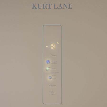 Холодильник KURT LANE RB207NGM, цвет Молочное матовое стекло