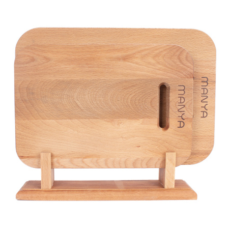 Набор досок разделочных Чинар бук 2 шт на подставке 021