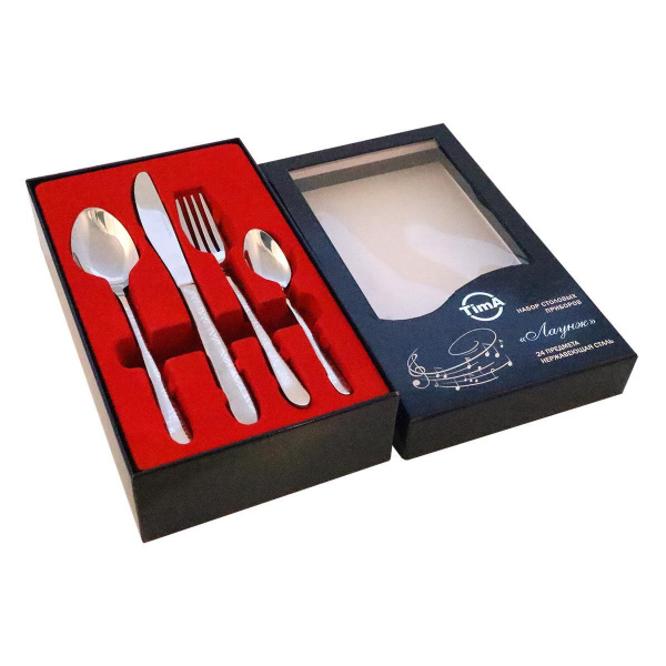 Набор столовых приборов TimA Лаунж 24 пр. TD-1045/2/SS