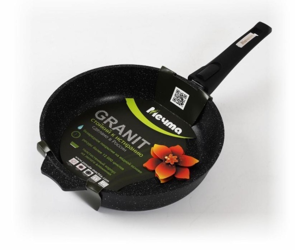 Сковорода Мечта Гранит Black со съемн. ручк. 24 см 024802
