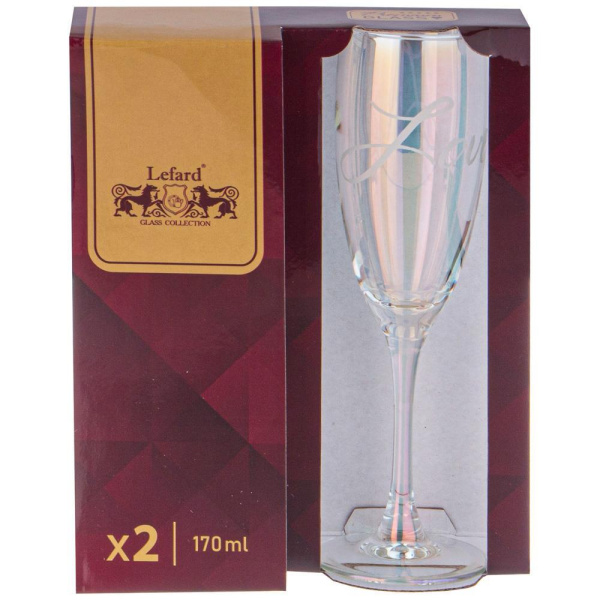 Набор бокалов для шампанского Lefard Любовь 2 пр. 170 мл 194-893