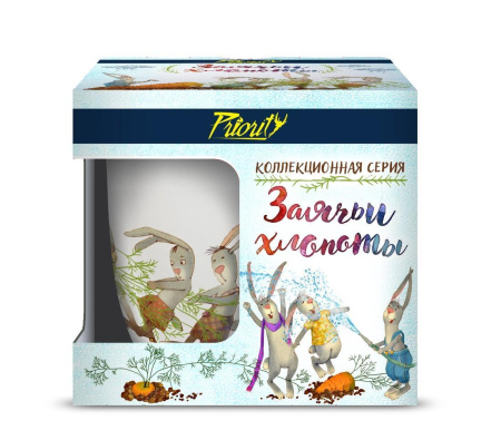 Кружка Заячьи хлопоты На огороде в подарочной коробке 380 мл КРС-927