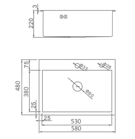 Кухонная мойка Wisent WS35848 Satin с коландером, дозатором и сифоном