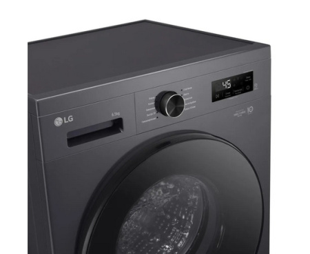 Стиральная машина с фронтальной загрузкой LG F2Y1WS5J, Max загрузка - 6,5кг, Max отжим - 1 200об/мин., цвет Серый