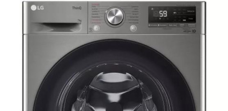 Стиральная машина с фронтальной загрузкой LG F2V5HS5S, Max загрузка - 7кг, Max отжим - 1 200об/мин., цвет Серебристый
