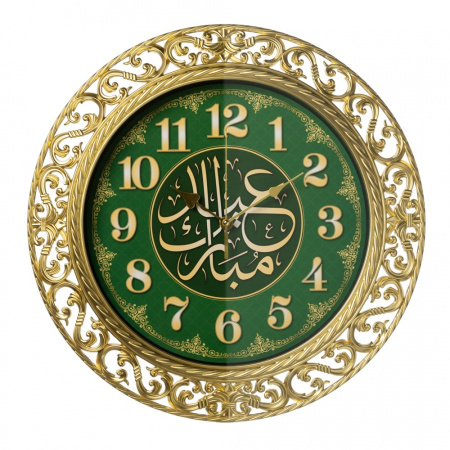 Часы настенные Рубин Молитва d-39,5см золотой ажурные 4051-110